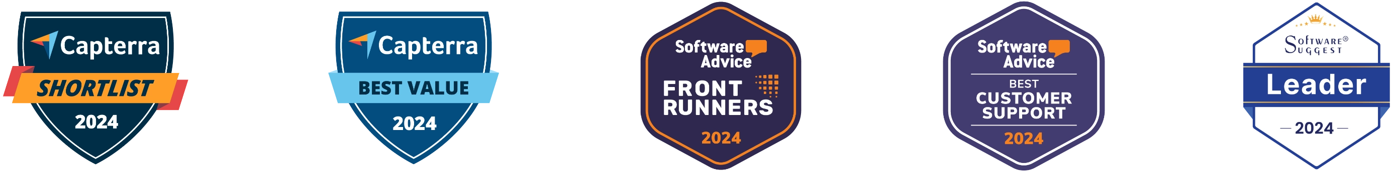 HR software badges and awards from trusted industry platforms